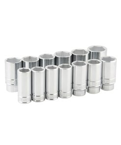 Juego de dados largos cuadro de 3/4", 6 puntas, en pulgadas, 13 piezas Urrea 55111