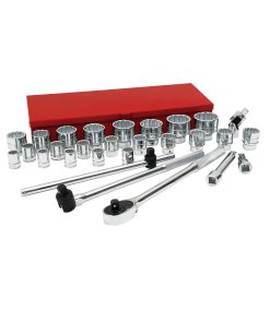 Juego de dados y accesorios cuadro de 3/4" métrico, 29 piezas Urrea 55202