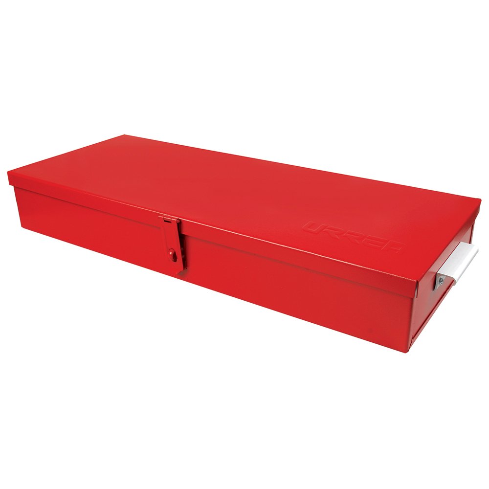 Caja metálica usos múltiples color rojo 23" x 9" x 3" Urrea 5696