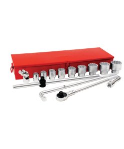 Juego de dados y accesorios cuadro de 1" métrico, 15 piezas Urrea 57106