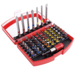 Juego combinado de puntas hexagono de 1/4" con adaptador magnético de poder, 56 piezas Urrea 61956