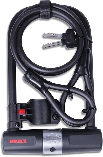 Cable candado tipo U, rígido 12 Mm (cable 1.2 mts) MIKELS CC-U