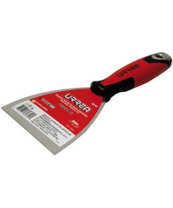 Espátula flexible de acero inoxidable con mango bimaterial 4" Urrea 654X