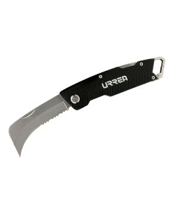 Cuchillo de acero inoxidable con mango acero de 8", para linóleo Urrea 684