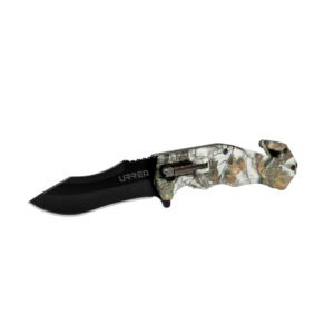 Navaja abatible de acero inoxidable para campamento con luz Urrea 686B