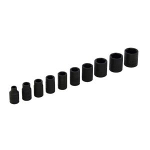 Juego de dados de impacto cuadro de 1/4", 6 puntas, en pulgadas, 10 piezas Urrea 69106
