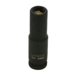 Dado de impacto largo con imán cuadro de 3/8", 6 puntas, métrico, 10 mm Urrea 7010MHM