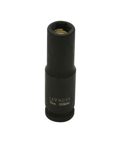 Dado de impacto largo con imán cuadro de 3/8", 6 puntas, métrico, 10 mm Urrea 7010MHM