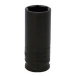 Dado de impacto largo cuadro de 3/8", 6 puntas, métrico, 12 mm Urrea 7012M