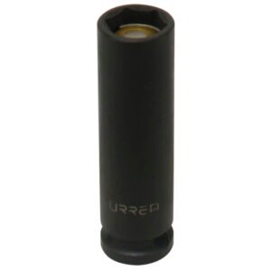 Dado de impacto largo con imán cuadro de 3/8", 6 puntas, métrico, 13 mm Urrea 7013MHM