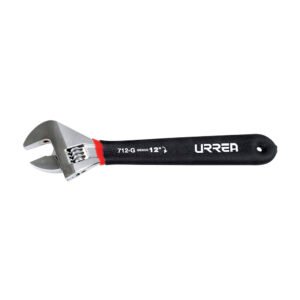 Llave ajustable cromada con mango Rubber grip 12" Urrea 712G