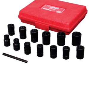 Juego de extractor tuercas barridas 3/8", 14 piezas Urrea 7200S