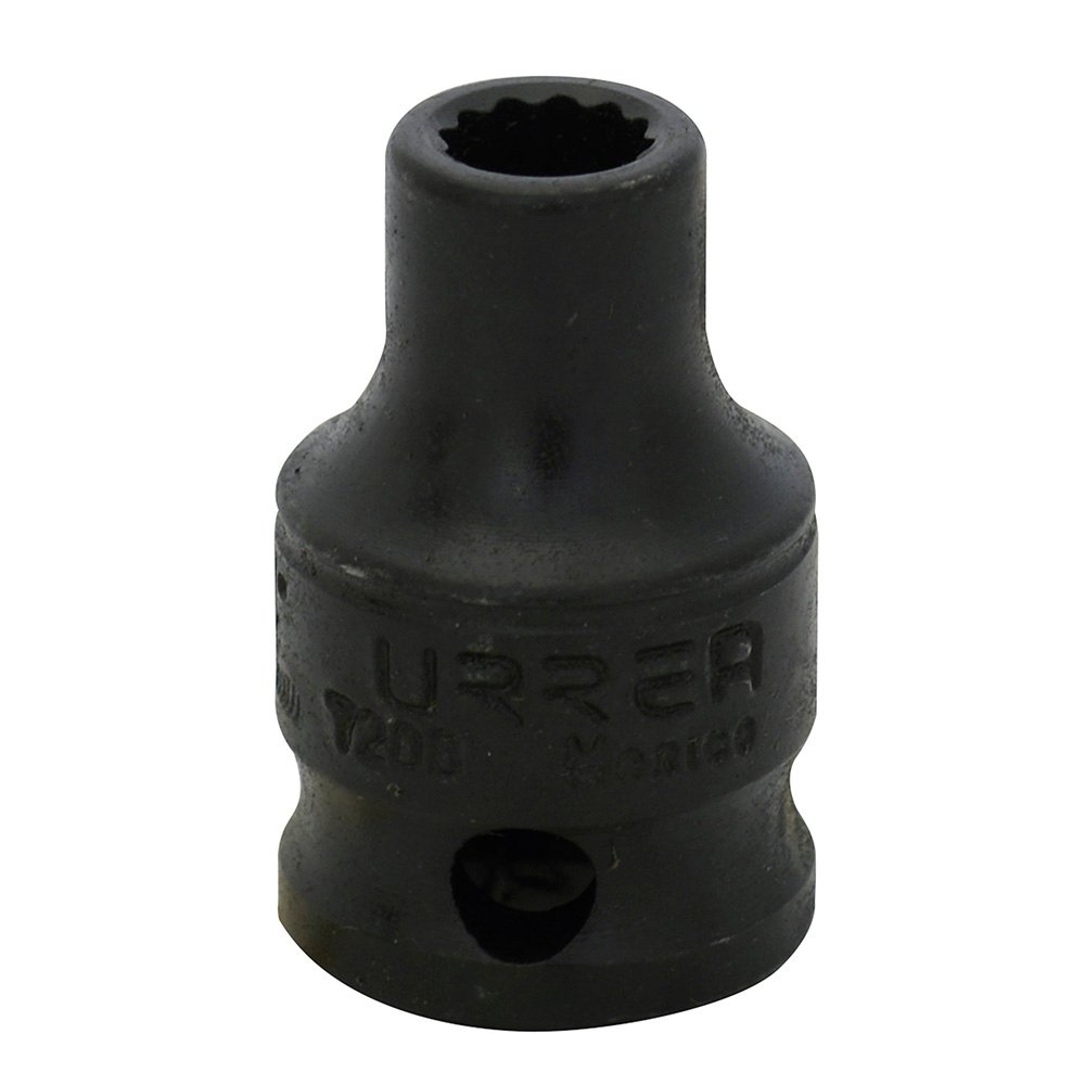 Dado de impacto cuadro de 3/8", 12 puntas, en pulgadas, 1/4" Urrea 7208