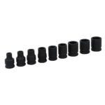 Juego de dados de impacto cuadro de 3/8", 6 puntas, en pulgadas, 9 piezas Urrea 72102