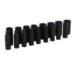Juego de dados largos de impacto métricos cuadro de 3/8", 12 puntas, 17 piezas Urrea 72216