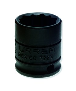 Dado de impacto cuadro de 3/8", 12 puntas, en pulgadas, 3/4" Urrea 7224