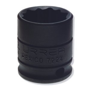 Dado de impacto cuadro de 3/8", 12 puntas, en pulgadas, 3/4" Urrea 7224