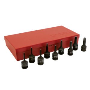 Juego de dados de impacto con punta Torx cuadro de 3/8", 9 piezas Urrea 72900W