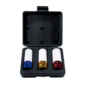 Juego de dados de impacto métricos cuadro de 1/2" con protección Nylamid, 3 piezas Urrea 7300MP