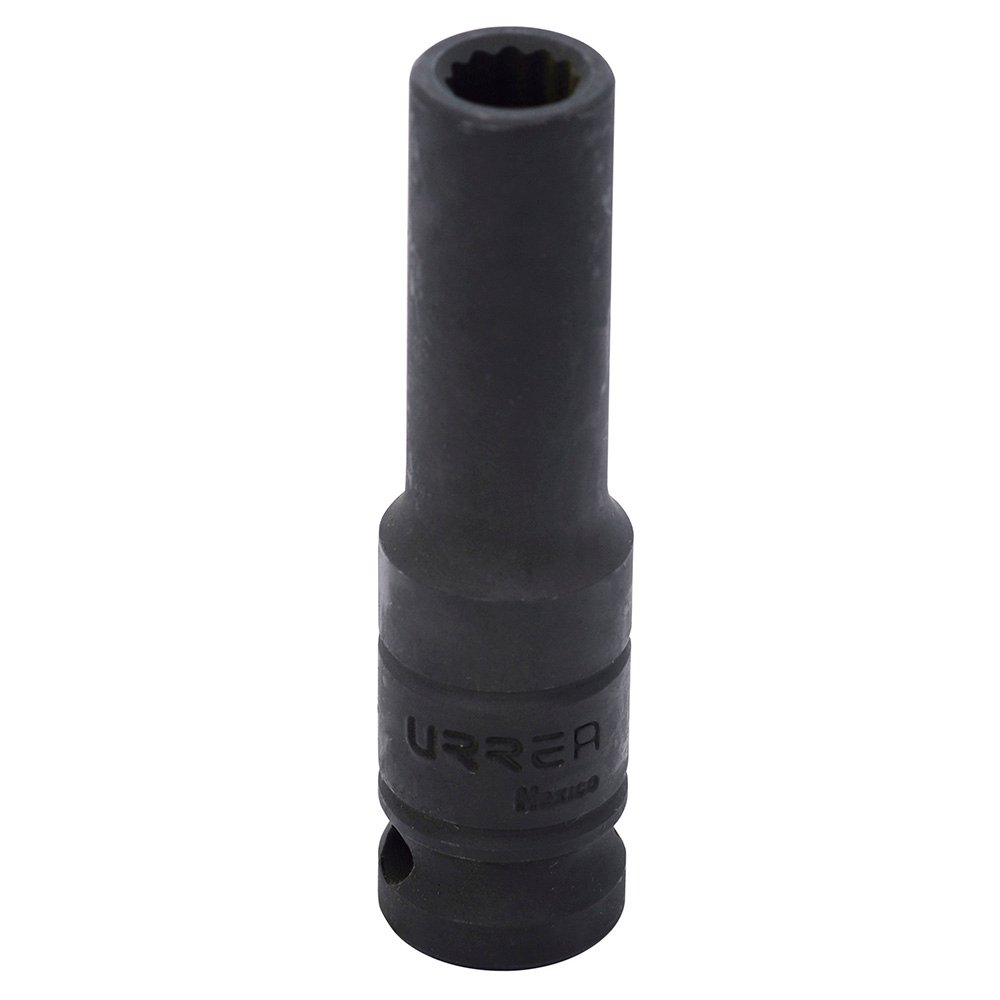 Dado de impacto largo cuadro de 1/2", 12 puntas, en pulgadas, 9/16" Urrea 7318