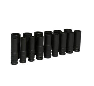 Juego de dados largos de impacto cuadro de 1/2", 6 puntas, métricos, 15 piezas Urrea 73214M
