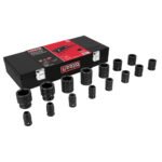 Juego de dados de impacto cuadro de 1/2", en pulgadas en caja, 15 pieza Urrea 7402C