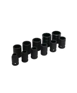 Juego de dados de impacto cuadro de 1/2", 12 puntas, en pulgadas, 11 piezas Urrea 74101