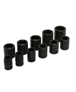 Juego de dados de impacto cuadro de 1/2", 6 puntas, en pulgadas, 11 piezas Urrea 74102