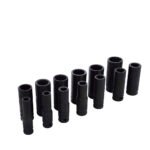 Juego de dados largos de impacto cuadro de 1/2", 12 puntas, en pulgadas, 13 piezas Urrea 74103