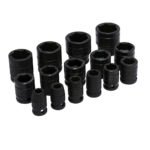 Juego de dados de impacto cuadro de 1/2", 6 puntas, en pulgadas, 15 piezas Urrea 74104