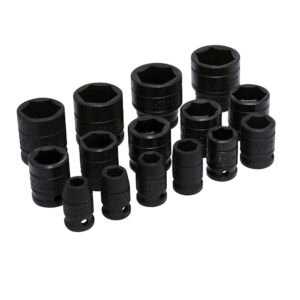 Juego de dados de impacto cuadro de 1/2", 6 puntas, en pulgadas, 15 piezas Urrea 74104