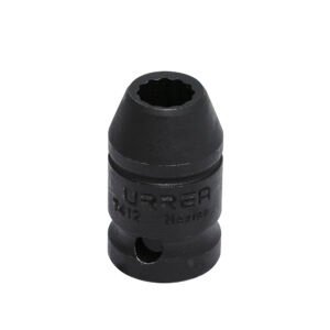 Dado de impacto cuadro de 1/2", 12 puntas, en pulgadas, 3/8" Urrea 7412