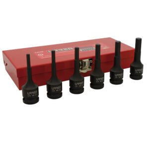 Juego de dados de impacto con punta hexagonal en pulgadas cuadro 1/2", 6 piezas Urrea 74150