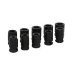 Juego de dados de impacto cuadro de 1/2", 6 puntas, métricos, 10 piezas Urrea 74202M