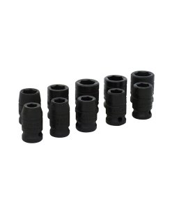 Juego de dados de impacto cuadro de 1/2", 6 puntas, métricos, 10 piezas Urrea 74202M
