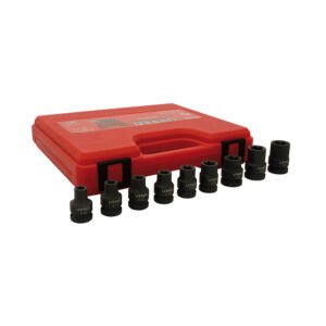 Juego de dados de impacto torx hembra cuadro de 1/2", 9 piezas Urrea 74300