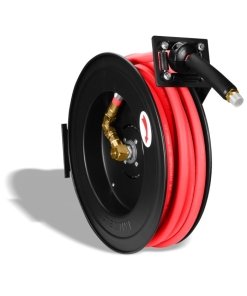 Carrete de acero con manguera, 3/8” sistema retráctil (15 mts) MIKELS CAM-2