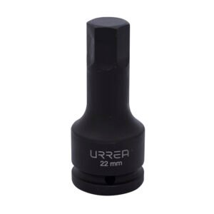 Dado de impacto con punta hexagonal cuadro de 3/4", métrico, 22 mm Urrea 759022M