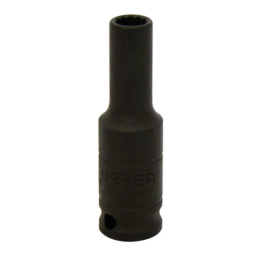 Dado de impacto largo cuadro de 3/8", 12 puntas, en pulgadas, 7/16" Urrea 7714