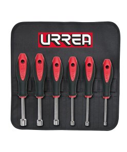 Juego de destornilladores con mango bimaterial, de caja en pulgadas, 6 piezas Urrea 8200