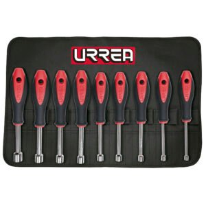 Juego de destornilladores con mango bimaterial, de caja métricos, 9 piezas Urrea 8200M