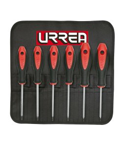 Juego de destornilladores con mango bimaterial punta torx, 6 piezas Urrea 83W