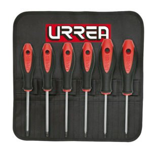 Juego de destornilladores con mango bimaterial punta torx, 6 piezas Urrea 83W