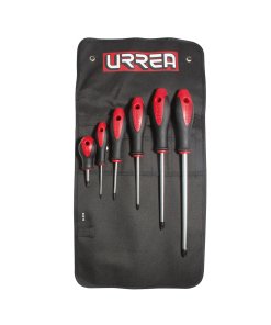 Juego de destornilladores con mango bimaterial punta Phillips, 6 piezas Urrea 8600A