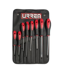 Juego de destornilladores con mango bimaterial combinados, 8 piezas Urrea 8600D