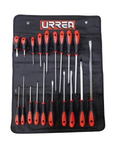Juego de destornilladores con mango bimaterial combinados, 19 piezas Urrea 8600E