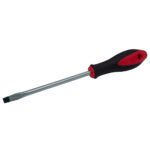 Destornillador con mango bimaterial, punta plana barra redonda 3/16" x 4" Urrea 8602