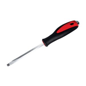 Destornillador con mango bimaterial de golpe, punta plana 1/4" x 4" Urrea 9104G