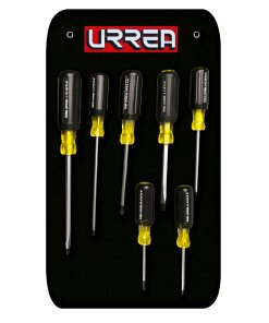 Juego de destornilladores con mango cushion grip, combinados, 7 piezas Urrea 9400A