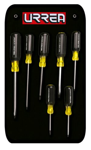 Juego de destornilladores con mango cushion grip, combinados, 7 piezas Urrea 9400A